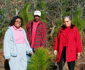 Ammie Jenkins, right, with SFHA supporters Jeff Bolton and Betty McMillan. 