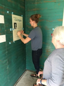 Vera Cecelski and Barbara Lau at the Pauli Murray House in Durham, N.C., spring 2017