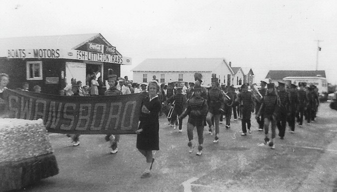 Mullet festival parade, 1950s. The town's annual mullet festival is still a big event. 