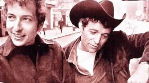 Ramblin' Jack Elliott, right, with Bob Dylan in Greenwich Village in the early 1960s. You can hear Ramblin' Jack's version of "Sowing on the Mountain" here. It's one of my favorites of his songs. 