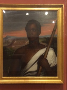 Portrait of Joseph Cinque, by Nathaniel Jocelyn, ca. 1840. Cinque was a Mende rice farmer and leader of the captives who staged a slave revolt and took over the slave schooner Amistad in 1839. The trial that ultimately upheld their status as free persons was held in New Haven. 