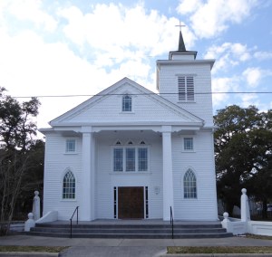 Purvis Chapel AME Zion Church today. The church was used as a meeting place for civil rights activists as early as the Civil War. It was one of the first two AME Zion churches organized in the American South. 