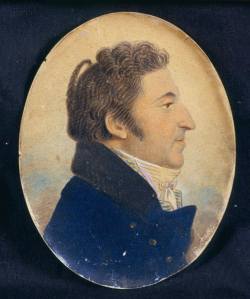 Profile miniature of Aaron Rodriguez Rivera, early 19th century.