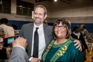 Dr. Jason Miller and a friend at the reenactment of Dr. King's "I Have a Dream" speech is Rocky Mount. Along with writer/producer Rebecca Cerese and co-producer Cash Michaels, Dr. Miller is now working on an exciting new, full-length documentary film on the intersections between Dr. King and the poet Langston Hughes. To learn more about the film and how you can support it, you can visit the "Origin of the Dream" web site here. Photo courtesy, City of Rocky Mount. 