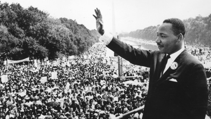 The Rev. Dr. Martin Luther King, Jr. at the March on Washington, Aug. 28, 1963.