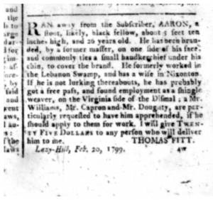 From the The Herald of Freedom (Edenton, N.C.), 27 March 1799.