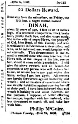 From the Edenton Gazette and North Carolina General Advertiser, 27 April 1808