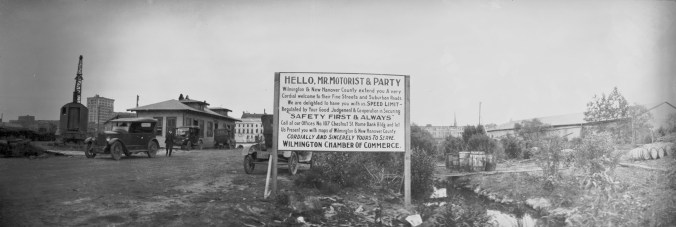 Wilmington town limits in the 1920s. Photograph by Louis T. Moore. From the Louis T. Moore Collection, New Hanover County Public Library, Wilmington, N.C.