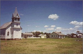 The Methodist Church and cottages, Portsmouth Island