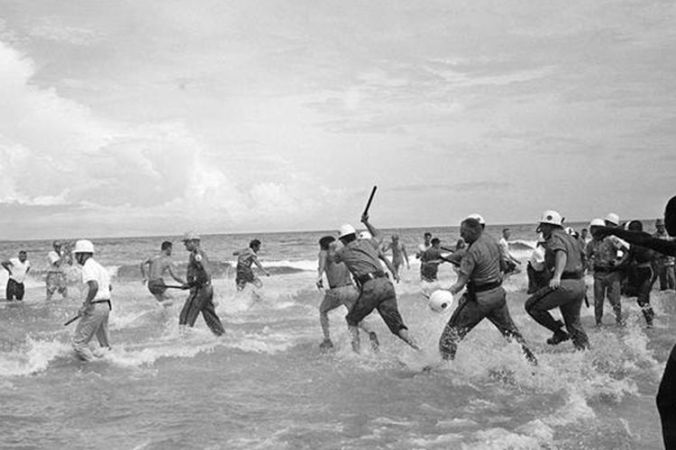 A 1963 wade-in in Biloxi, Mississippi. Jim Bourdier, AP