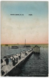 Postcard of ferry landing at Nags Head, ca. 1910-20. From the North Carolina Collection, Wilson Library, UNC-Chapel Hill Library