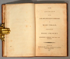 A collection of Mary Peisley's writings also appeared posthumously in the 1790s. Born in Ballymore, County Kildare, Ireland in 1717, she also traveled widely as a Quaker missionary, including her 1753-56 journey with Catherine Phillips in America. I'll be looking more closely at her description North Carolina in my next post.
