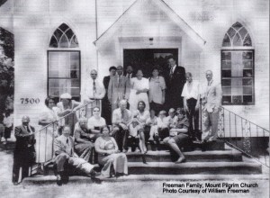 Freeman family at Mount Pilgrim Church. Photo by William Freeman. From the Federal Point Historic Preservation Society