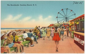 Postcard of the Boardwalk, Carolina Beach, N.C. From the Tichnor Brothers Collection, Boston Public Library