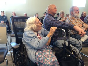 Virginia "Ginny" Midgett Richardson at a lecture that I gave in Sneads Ferry a couple years ago. Photo by David Cecelski