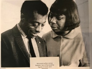 Nina Simone and James Baldwin, a photograph in the Nina Simone exhibit at the Tryon Historical Museum, Tryon, N.C.