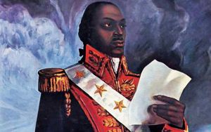 General Toussant Louverture (1743-1803), detail from a painting made after this death, artist unknown. Courtesy, New York Public Library