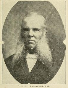 A former Confederate officer named J. J. Laughinghouse was one of the founders of Pitt County's Ku Klux Klan in 1869. He wrote that the Klan's goal was "the preservation of the Anglo-Saxon race." From Henry T. King, Sketches of Pitt County (Raleigh, 1911). 