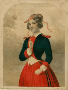 Drawing of Jenny Lind from her U.S. tour. Courtesy, New York Public Library