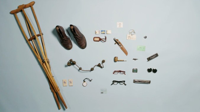 In addition to literary manuscripts and letters, the Berg Collection also includes quite a number of rather eclectic items that once belong to famous writers, including a lock of Walt Whiteman's hair, Virginia Woolf's cane and Jack Kerouac's boots. This photograph originally appeared in a rNew Yorker article by Gareth Smit. 