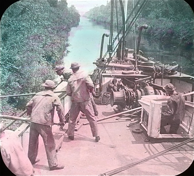 Lighthouse tender Violet, Albemarle & Chesapeake Canal, 1901. Image by Albert Ross, USN. Courtesy, Linda Garey
