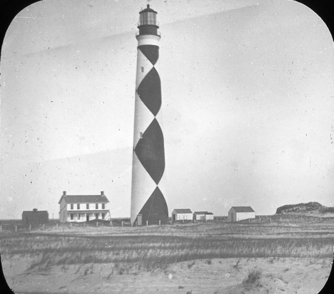 Cape Lookout Lighthouse, Cape Lookout, N.C., ca. 1900. Image by Albert Ross, USN. Courtesy, Linda Garey