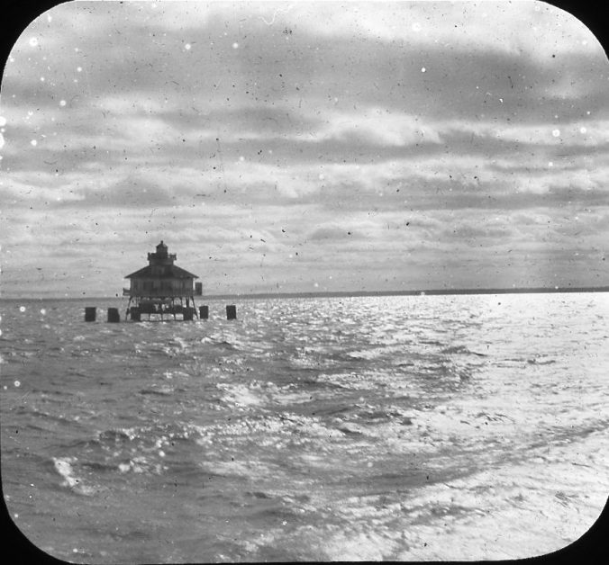Laurel Point Lighthouse, Albemarle Sound, N.C., ca. 1900. Image by Albert Ross, USN. Courtesy, Patricia Garey