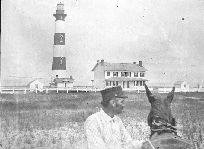 Bodie Island Lighthouse, Bodie Island, N.C., ca. 1900. Image by Albert Ross, USN. Courtesy, Linda Garey