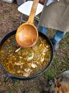 Chef Ricky Moore and his fish stew. 
