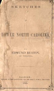 Edmund Ruffin's Agricultural, Geological and Descriptive Sketches of Lower North Carolina (Raleigh, 1861). Courtesy, North Carolina Collection, UNC Library