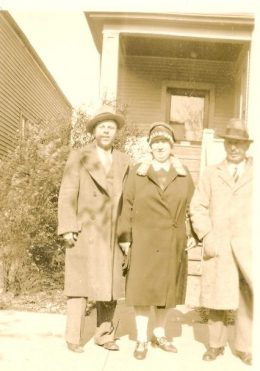 Art Arneburg (left), Martha Nielsen Arneburg and Einar Nielson. Martha was Einar, Tom and Peter Neilsen's sister, and Art was her adopted son. Photo courtesy of Tom Miller, Beaufort, N.C.