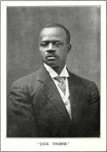David Bryant Fulton (pen name "Jack Thorne") was born in Fayetteville, N.C. ca. 1863 and grew up there and in Wilmington, N.C. The photograph accompanied the publication of his poem "Abraham Lincoln" in 1909.