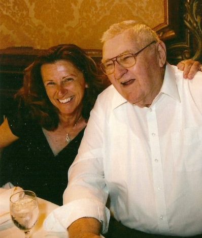 Mr. Harold Lee with his daughter Carol at a family wedding. Courtesy, Carol Lee