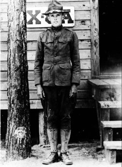 Blakely Pond, of Davis Shore, N.C., at Camp Jackson, S.C., May 1918. Courtesy, Ed Pond