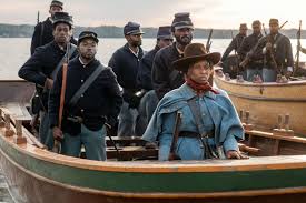 Mike Alford designed the first replica of a periauger, one of the N.C.'s most important traditional boats. The boat is usually docked at the Newbold-White House in Hertford, N.C. However, in the recent Hollywood movie Harriet, Harriet Tubman leads a Union regiment into battle in the periauger. Courtesy, Focus Features