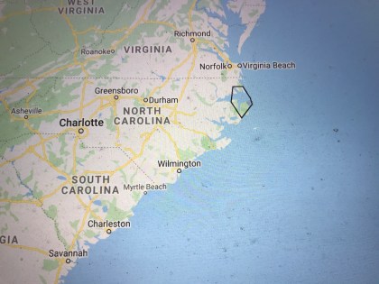 Wider view of the territory in which shad boats were built. Based on research by Earl Willis, Jr. and Mike Alford. Google Maps.