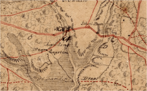 Detail of "Map of the Country adjacent to Smithville" (B. L. Blackford, 1863. Courtesy, Southern Historical Collection, Wilson Library, UNC-Chapel Hill