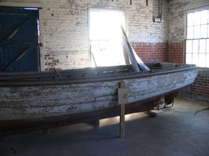 Shad boat on display at the Roanoke Lighthouse and Maritime Museum, Plymouth, N.C. From the NC ECHO Collection, N.C. Digital Collections