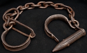 Slave shackles. Courtesy, National Museum of African American History and Culture