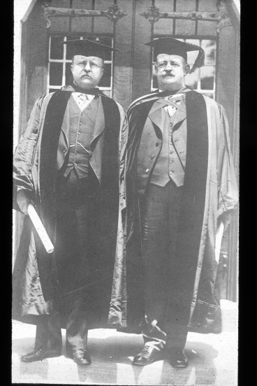 Teddy Roosevelt and Russell Coles, Trinity College, Hartford, Conn., June 1918. Courtesy, Walter Coles, Sr. Coles Hill, Va. 