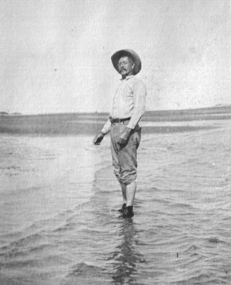 Capt. Charlie Willis at Cape Lookout in 1920. He and Russell Coles were very close. Capt. Charlie named one of his children Russell Coles Willis. Photo courtesy of Walter Coles, Sr., Coles Hill, Va.