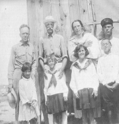 Gifford Pinchot (back row, 2nd from left) and family at Cape Lookout, early 1920s. Courtesy, Walter Coles, Sr., Coles Hill, Va.