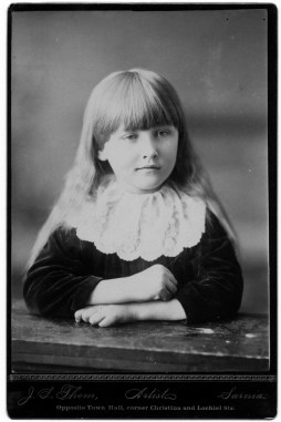 Maud Menten, age 7, ca. 1885. Courtesy, Kilby Historic Site, Harrison Mills, BC