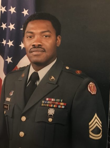 Sgt. First Class Chris Johnson of Ernul, N.C. during his service in the U.S. Army. 
