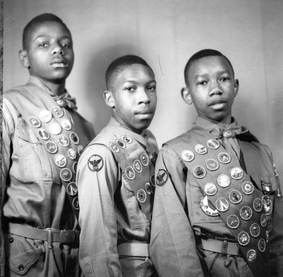 Proud Eagle Scouts, Troop 191, Mt. Calvary Free Will Baptist Church, Greenville, N.C., 1962. Courtesy, Joyner Library, ECU.