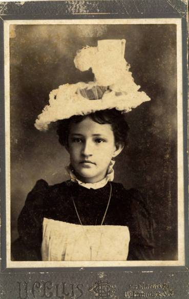 We don't know much about Bertha Barlow. She was living with her mother and was a weaver in 1897, married a Mr. Barlow, moved to Charlotte and died of pneumonia at the age of 36-- and we know she had soulful eyes. Courtesy, New Hanover County Public Library, NC Room. Identifier #00.321 