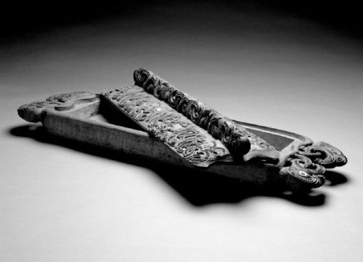 Papahou (Carved Māori treasure box), donated to the museum in 1807. Courtesy, Peabody Essex Museum