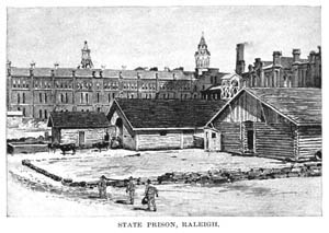 Early depiction of Central Prison (State Prison), Raleigh, N.C. Courtesy, State Archives of North Carolina