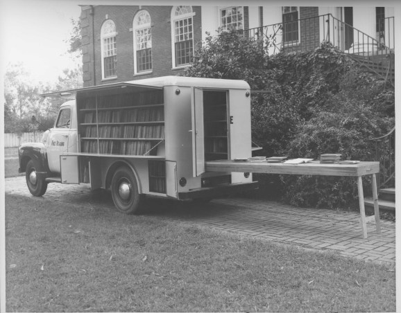 Bookmobile, Wilson County Public Library, Wilson, N.C., undated. From Hackney Body Co. Collection. Courtesy, NC Collection, Barton College