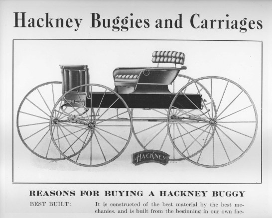 Hackney buggies and carriages ad, late 1800s. Courtesy, NC Collection, Barton College